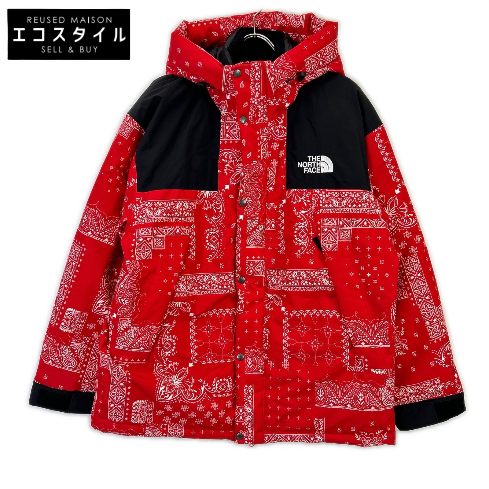 THE NORTH FACE ノースフェイス レッド バンダナ柄 NJ2DN63B ノベルティアルティメットダウンジャケット ジャケット