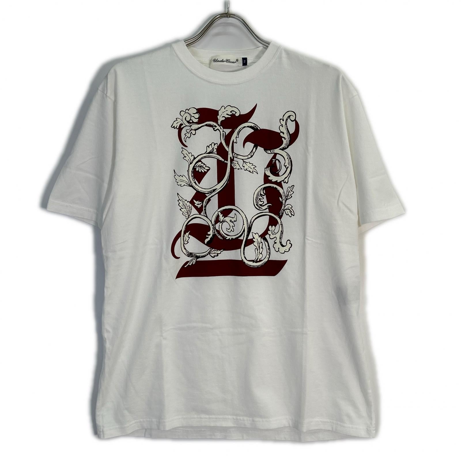 UNDERCOVER アンダーカバー ﾎﾜｲﾄ UC2E3807 ｱﾙﾌｧﾍﾞｯﾄﾌﾛﾝﾄ ﾌﾟﾘﾝﾄTｼｬﾂ トップス 2