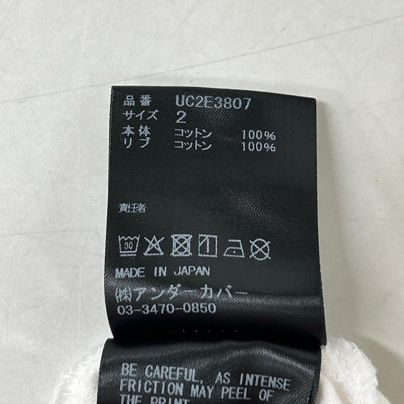 UNDERCOVER アンダーカバー ﾎﾜｲﾄ UC2E3807 ｱﾙﾌｧﾍﾞｯﾄﾌﾛﾝﾄ ﾌﾟﾘﾝﾄTｼｬﾂ トップス 2