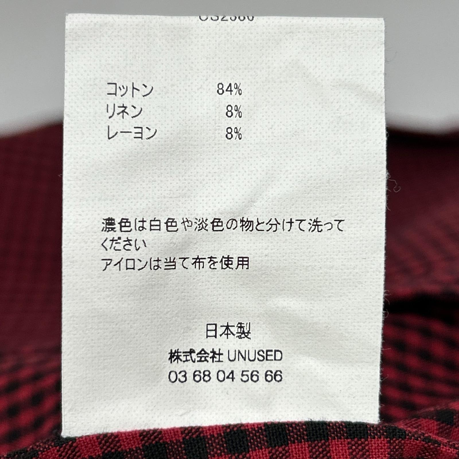 UNUSED アンユーズド US2386-C001S3t チェック柄 シャツジャケット ジャケット