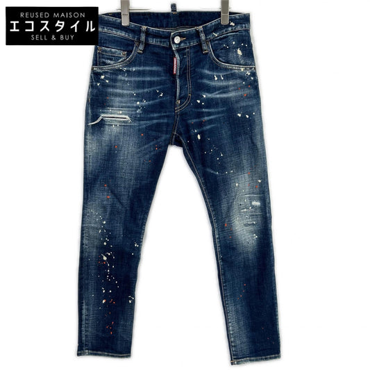 DSQUARED2 ディースクエアード インディゴ S74LB1556 SKATER ストレッチ ダメージ デニム ボトムス