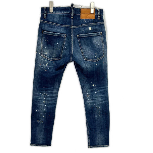DSQUARED2 ディースクエアード インディゴ S74LB1556 SKATER ストレッチ ダメージ デニム ボトムス
