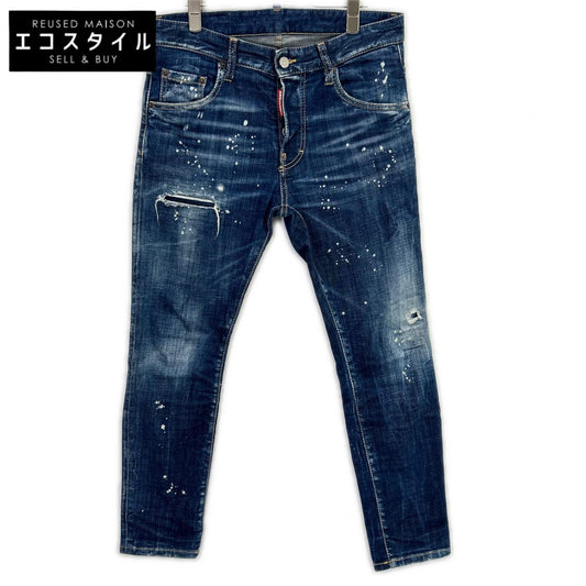 DSQUARED2 ディースクエアード インディゴ S74LB1660 SKATER ストレッチ ダメージ デニム ボトムス