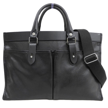 STEFANOMANO Stefano Mano Leather 2-Way Briefcase Business Bag Men's Black Business Bag Briefcase
