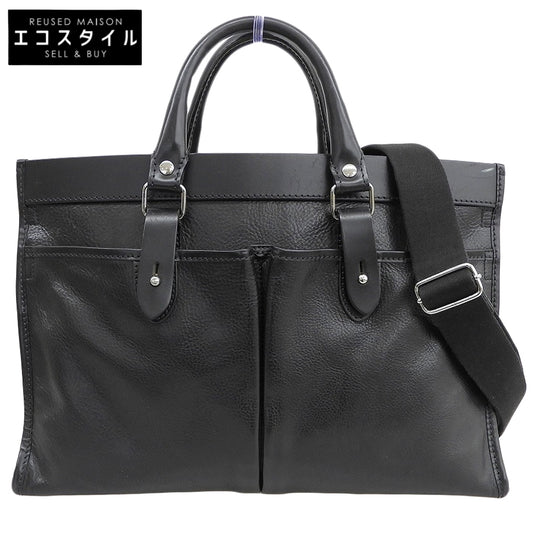 STEFANOMANO Stefano Mano Leather 2-Way Briefcase Business Bag Men's Black Business Bag Briefcase