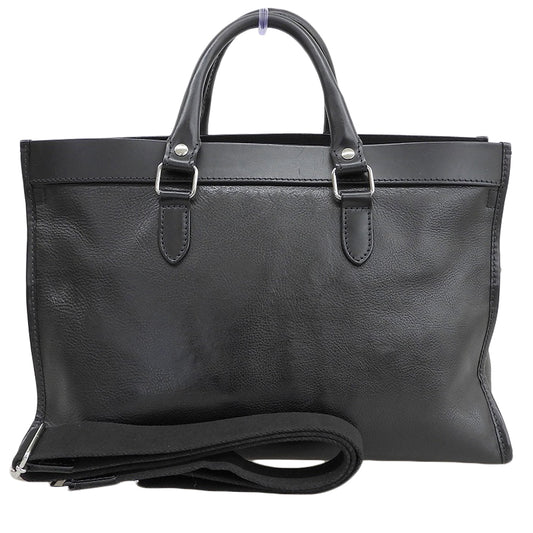 STEFANOMANO Stefano Mano Leather 2-Way Briefcase Business Bag Men's Black Business Bag Briefcase