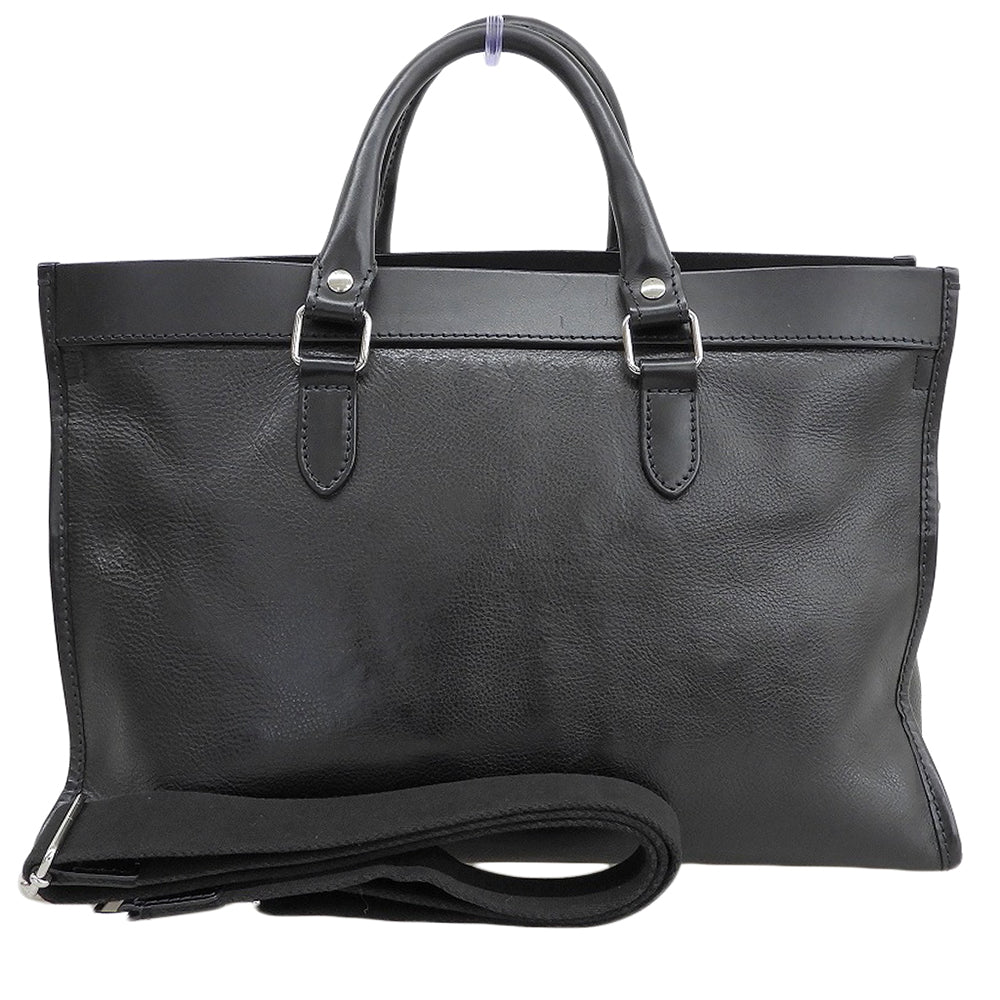 STEFANOMANO Stefano Mano Leather 2-Way Briefcase Business Bag Men's Black Business Bag Briefcase