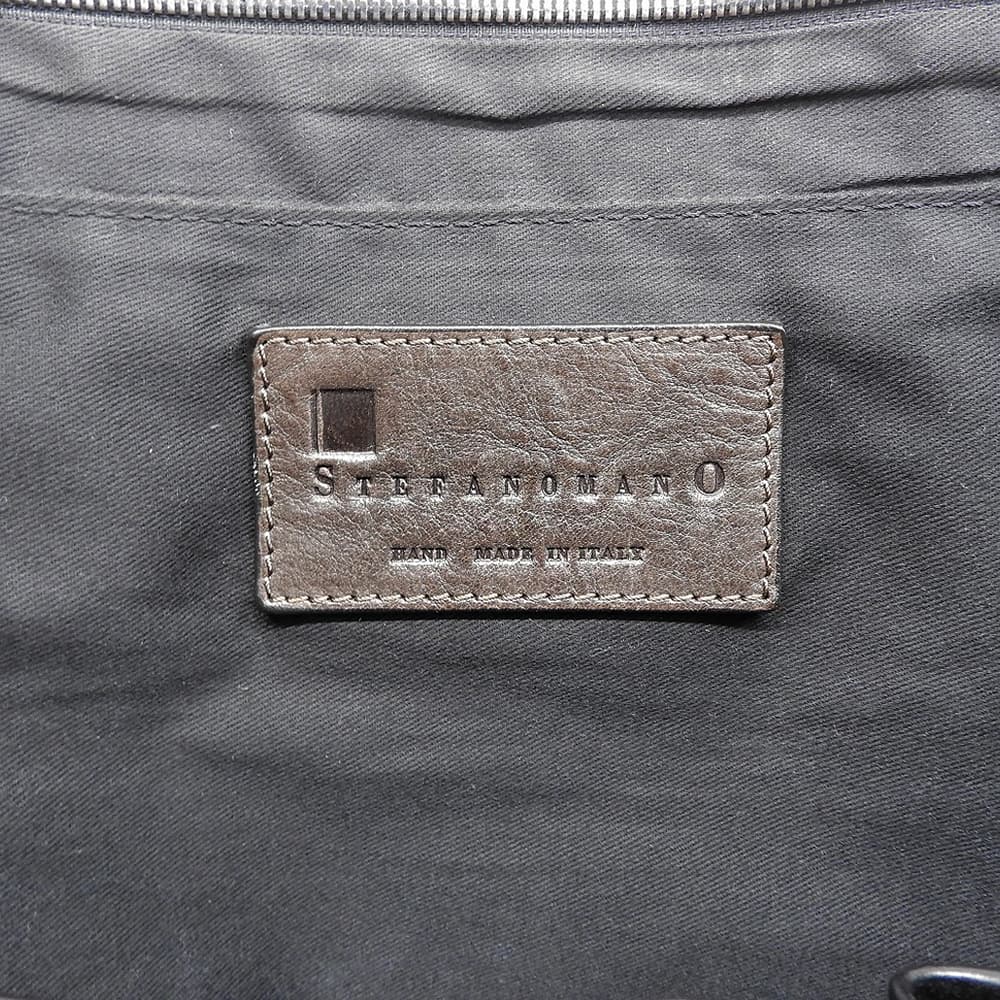 STEFANOMANO Stefano Mano Leather 2-Way Briefcase Business Bag Men's Black Business Bag Briefcase