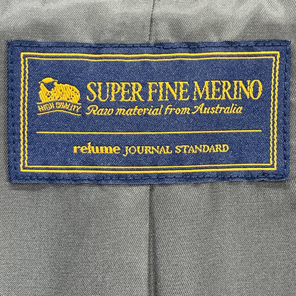 JOURNAL STANDARD relume ジャーナルスタンダード レリューム チャコール 25-020-462-7020 スーパーファインメリノ ジップアップコート ジャケット