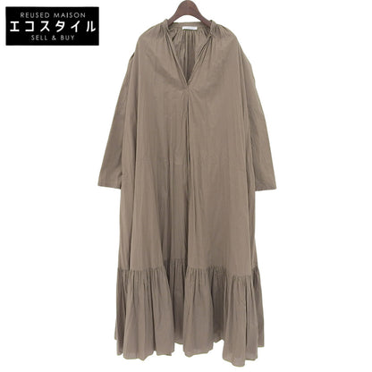美品 コットン ロングワンピース ワンピース レディース ブラウン 38 21-040-922-1021 ワンピース 38 レディース