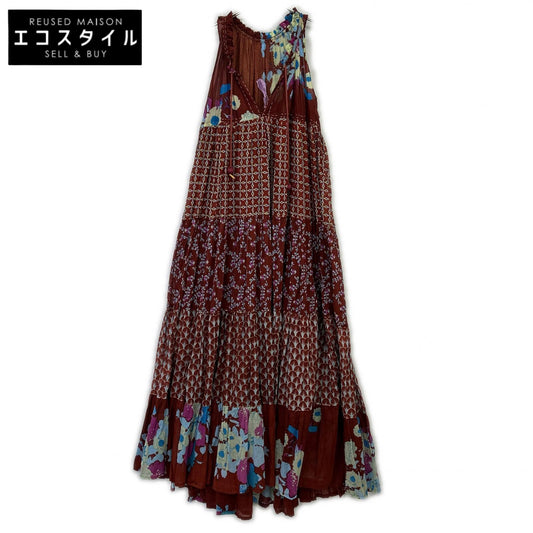 Yvonne Floral Print Cotton Voile Tiered Maxi Dress