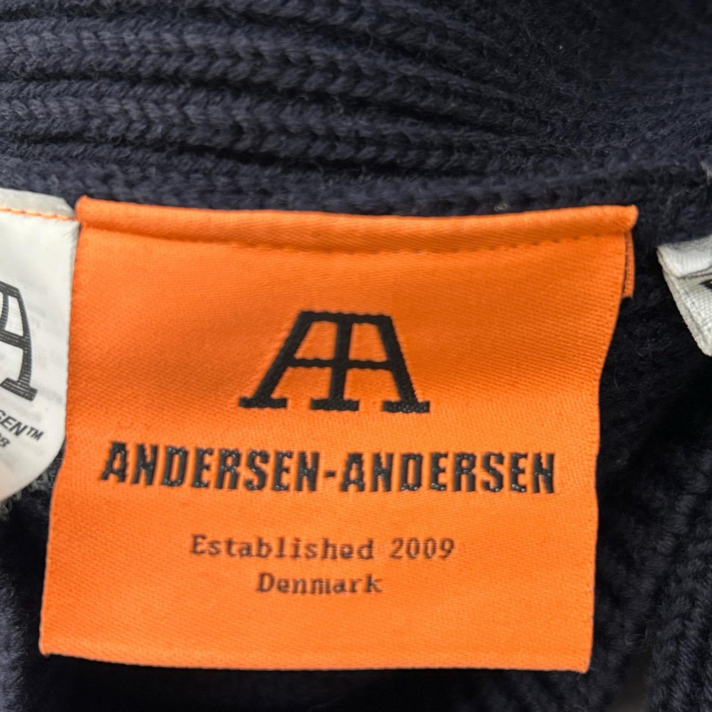 ANDERSEN-ANDERSEN アンデルセンアンデルセン ネイビー ローゲージ ニットセーター トップス