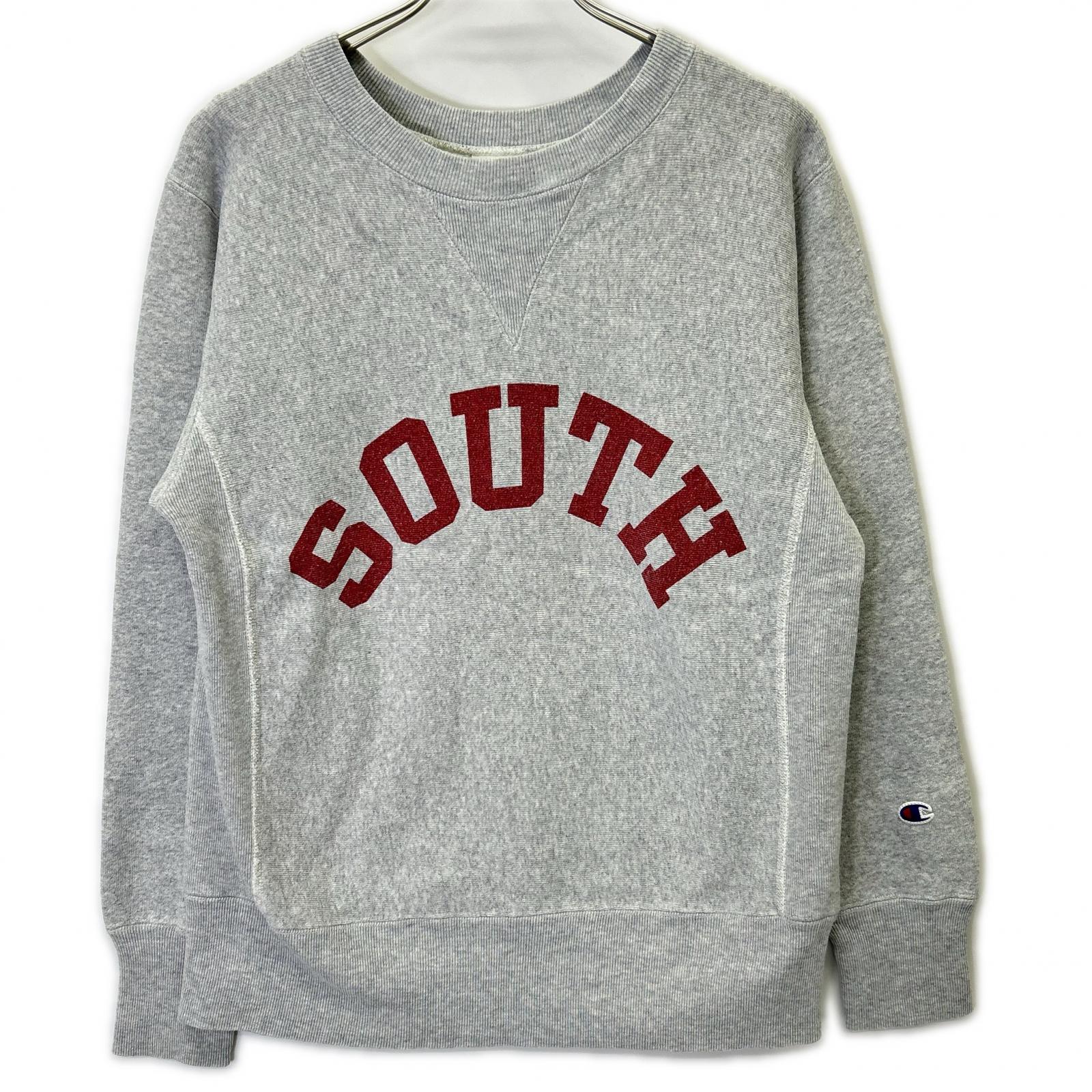 Champion チャンピオン グレー リバースウィーブ SOUTH スウェットシャツ トップス