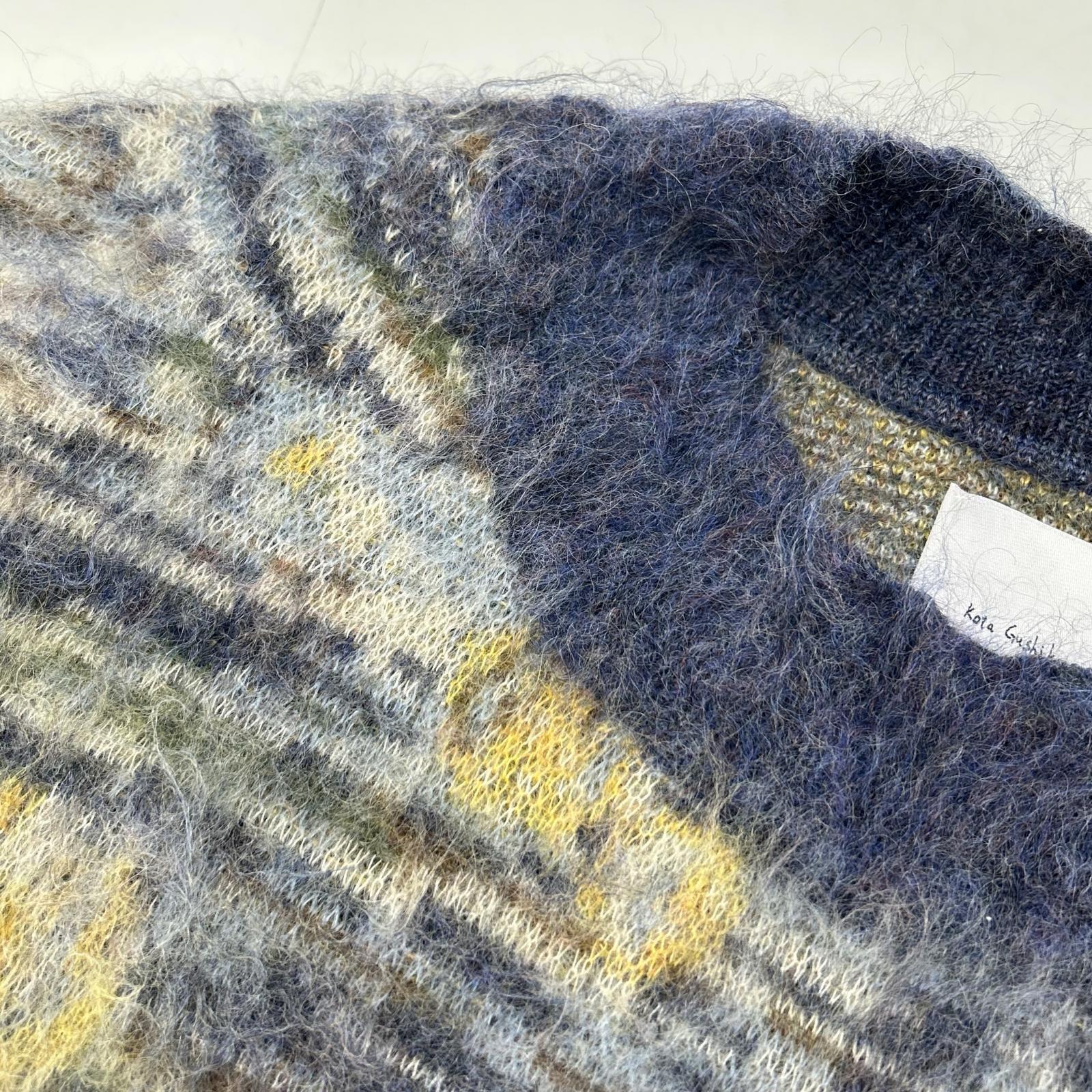 Kota Gushiken コウタグシケン 【美品】AW22 its ok isnt it? 星月夜 総柄 モヘア混 ニットセーター トップス