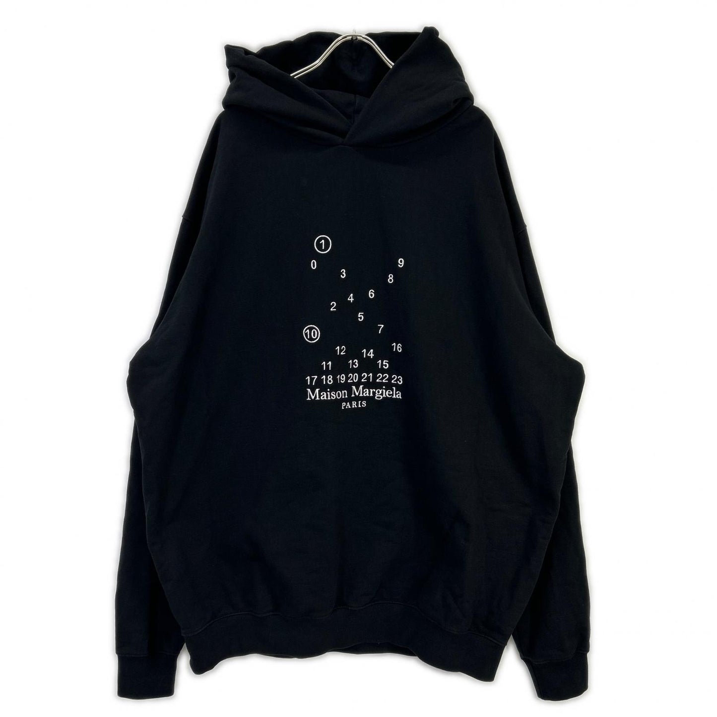 Maison margiela メゾンマルジェラ ブラック S50GU0202 23年AW カレンダーロゴ スウェットフーディ トップス