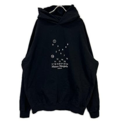 Maison margiela メゾンマルジェラ ブラック S50GU0202 23年AW カレンダーロゴ スウェットフーディ トップス