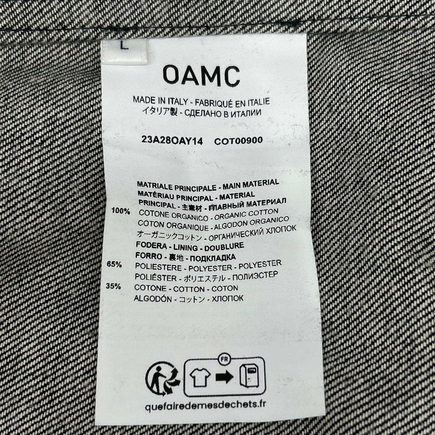 OAMC オーエーエムシー ブラック/ホワイト 23A28OAY14 グラフィックシャツ トップス
