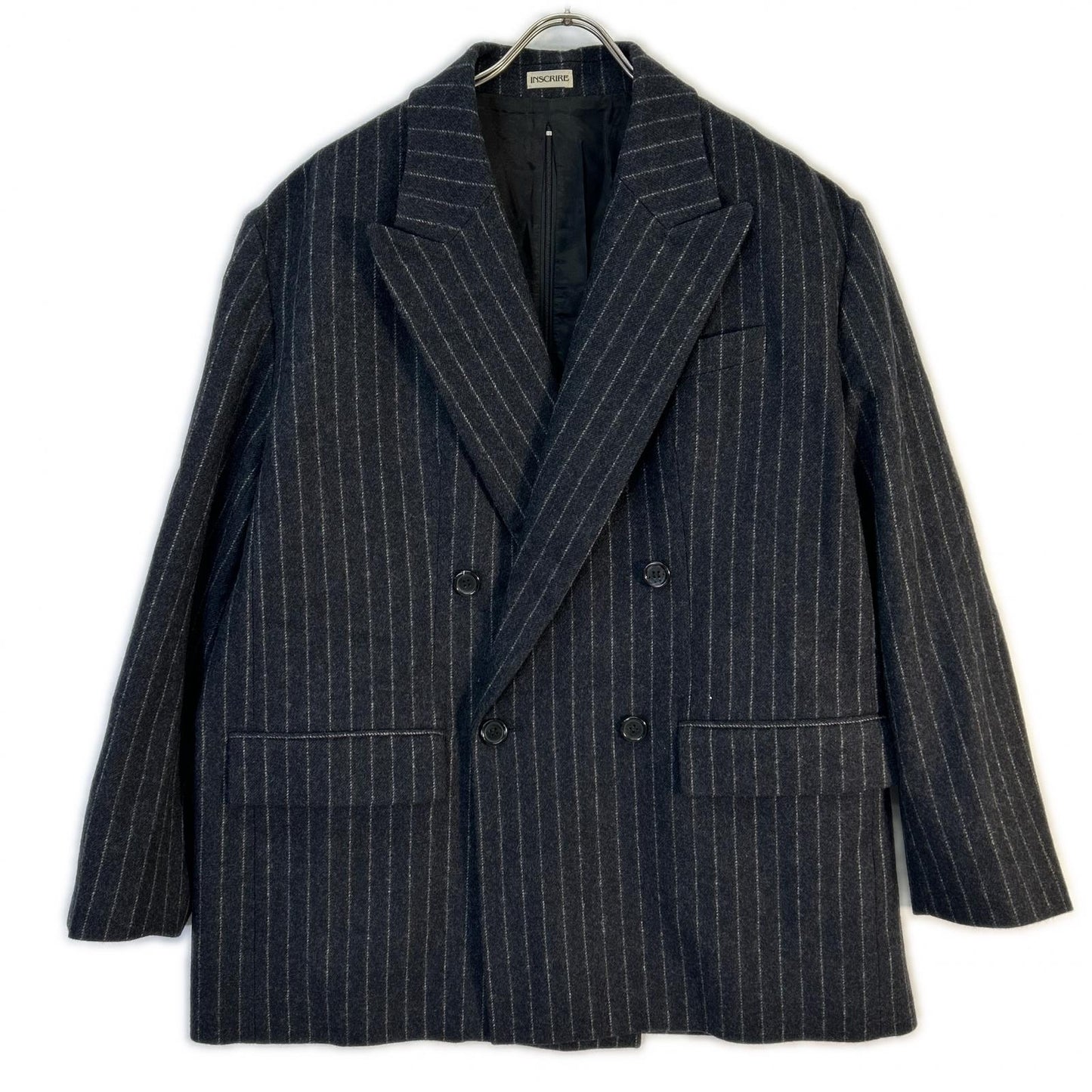 INSCRIRE x HBeauty&youth【美品/国内正品/25AW】125AW-JK51H STRIPE WIDE 条纹双排扣夹克