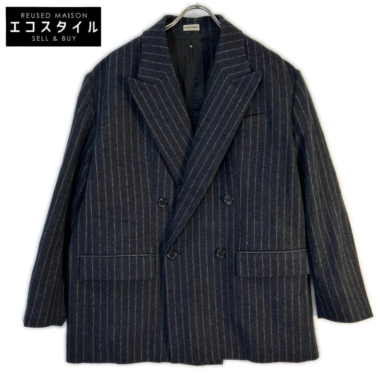 INSCRIRE x HBeauty&youth【美品/国内正品/25AW】125AW-JK51H STRIPE WIDE 条纹双排扣夹克