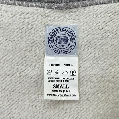 STANDARD CALIFORNIA スタンダードカリフォルニア グレー コットン100 ジップアップフーディ トップス