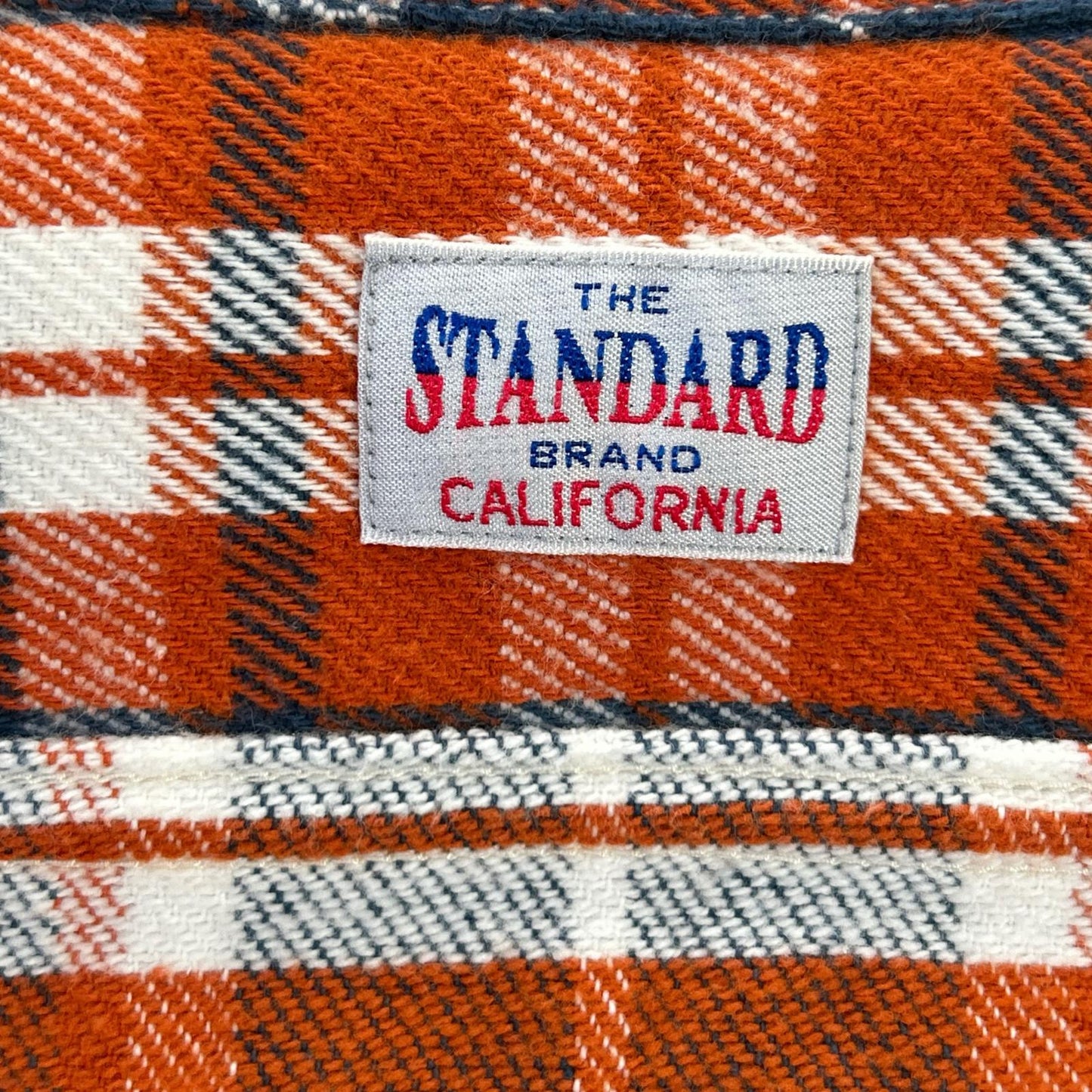 STANDARD CALIFORNIA スタンダードカリフォルニア オレンジ×ブルー コットン100 ネルシャツ トップス