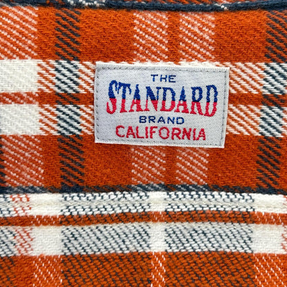 STANDARD CALIFORNIA スタンダードカリフォルニア オレンジ×ブルー コットン100 ネルシャツ トップス