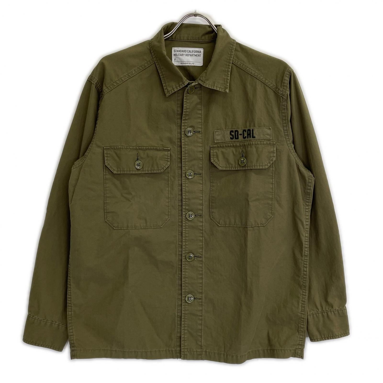 STANDARD CALIFORNIA Khaki Ripstop Army Military Shirt Top