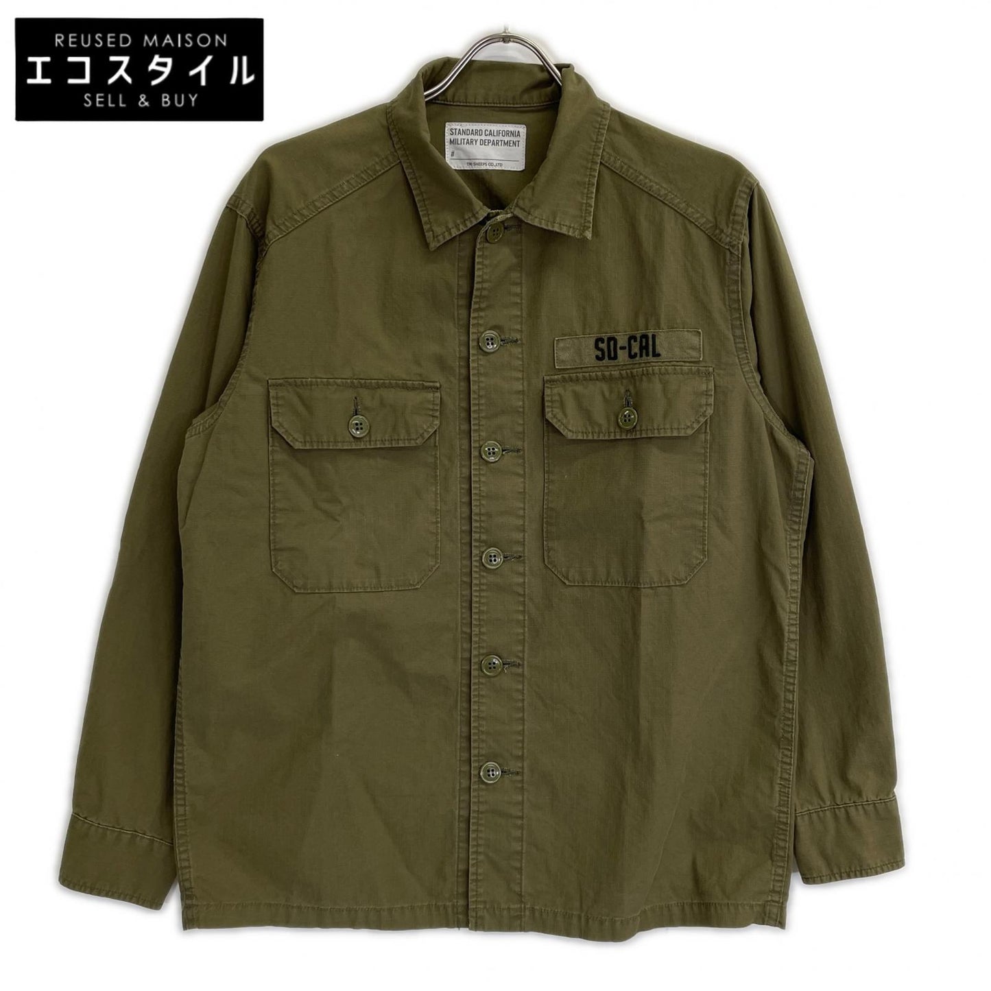STANDARD CALIFORNIA Khaki Ripstop Army Military Shirt Top