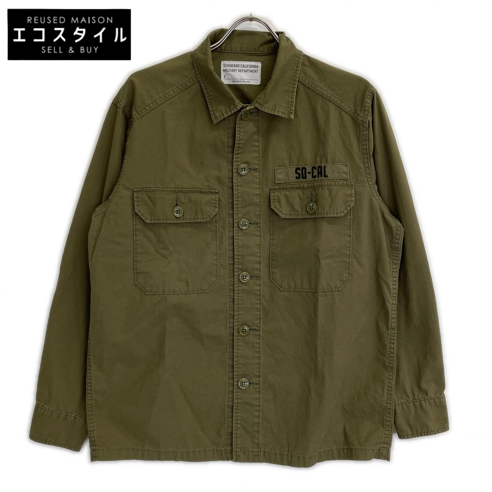 STANDARD CALIFORNIA Khaki Ripstop Army Military Shirt Top