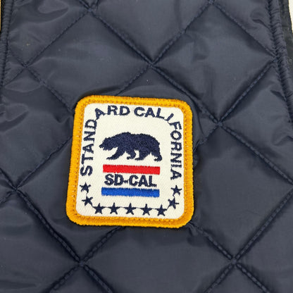 STANDARD CALIFORNIA スタンダードカリフォルニア ネイビー ワッペン キルティングベスト ベスト