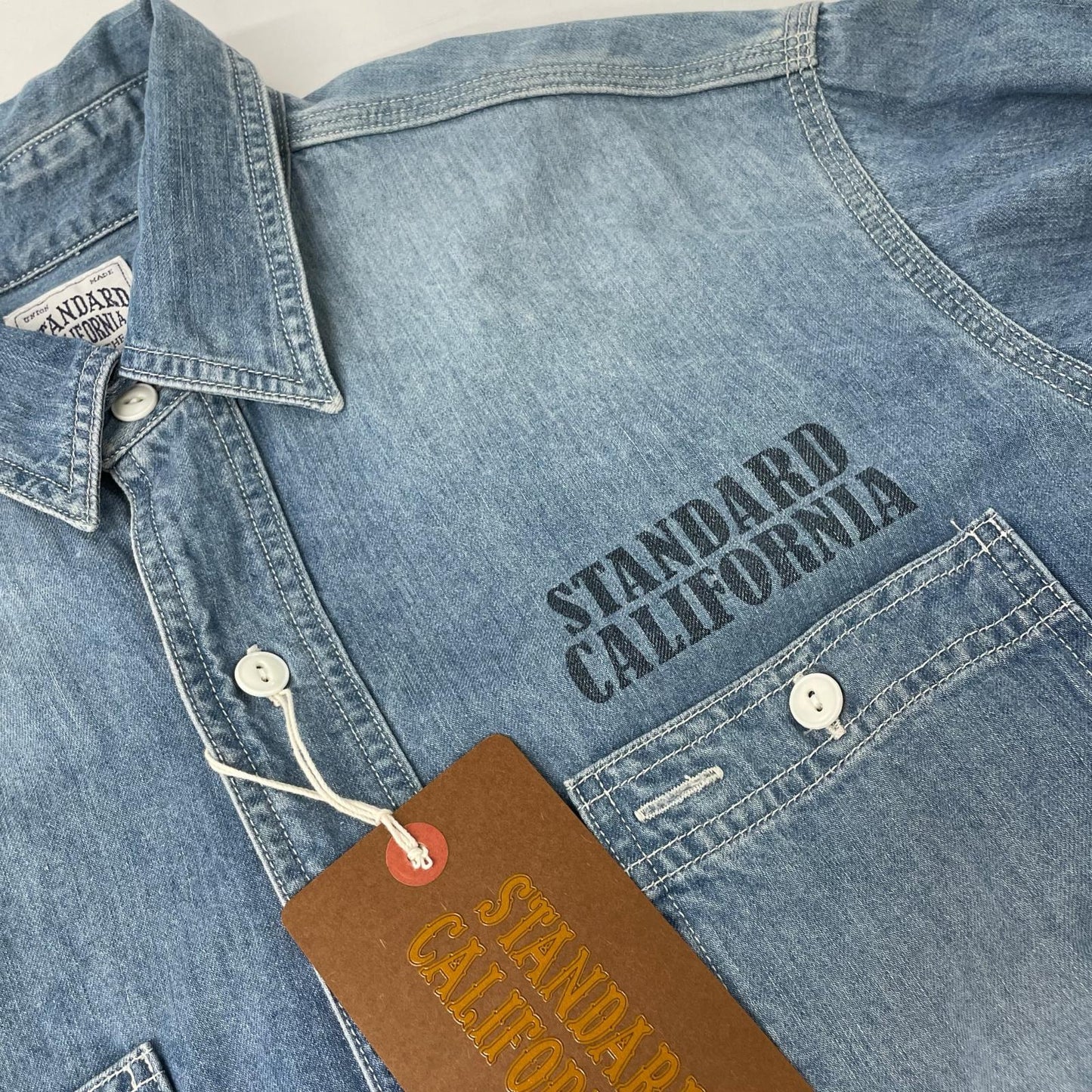 STANDARD CALIFORNIA スタンダードカリフォルニア ブルー デニム ワークシャツ トップス
