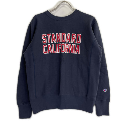 STANDARD CALIFORNIA スタンダードカリフォルニア チャンピオン別注 ネイビー リバースウィーブ クルーネックスウェット トップス
