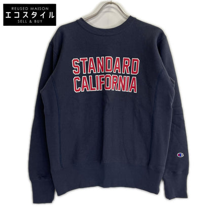 STANDARD CALIFORNIA スタンダードカリフォルニア チャンピオン別注 ネイビー リバースウィーブ クルーネックスウェット トップス