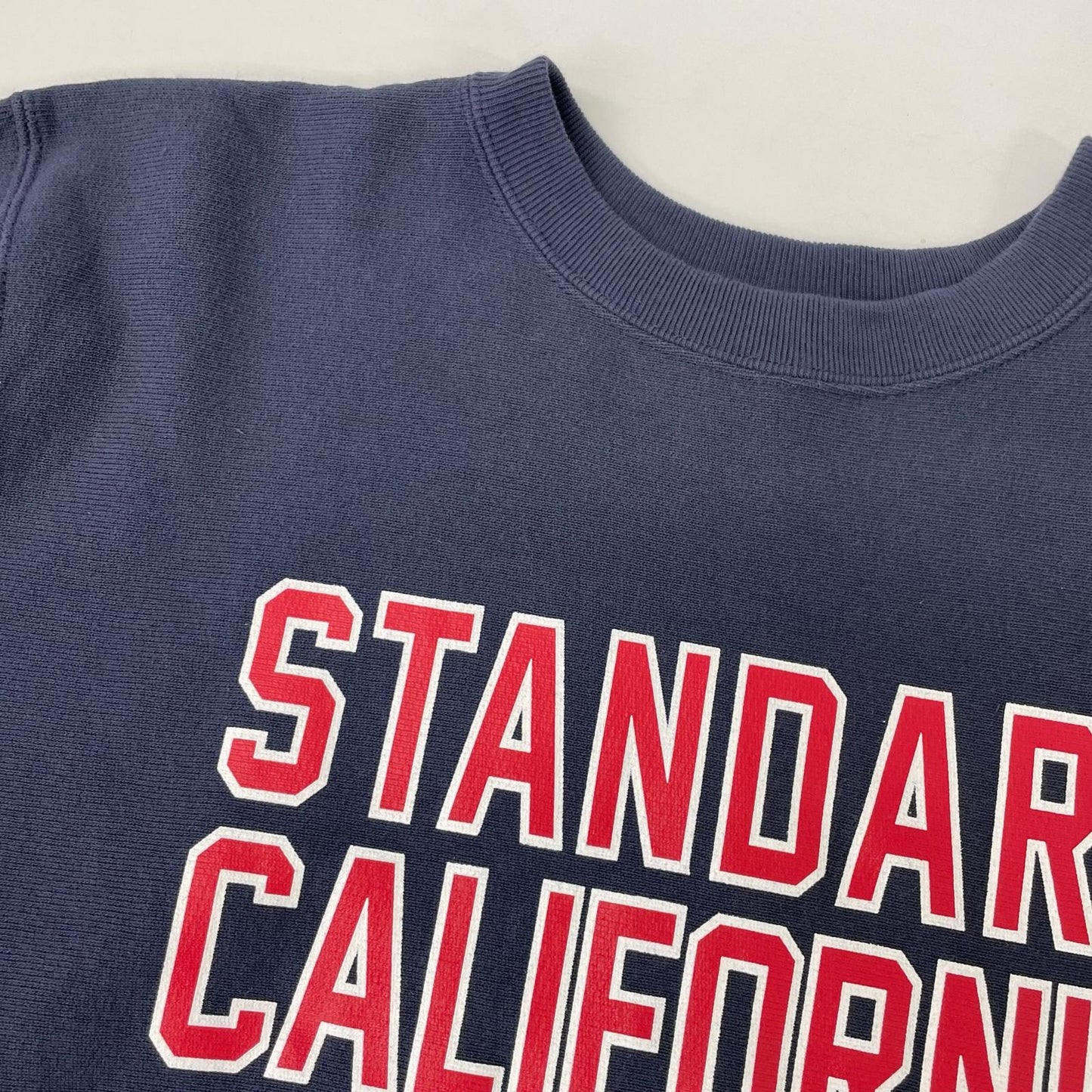 STANDARD CALIFORNIA スタンダードカリフォルニア チャンピオン別注 ネイビー リバースウィーブ クルーネックスウェット トップス