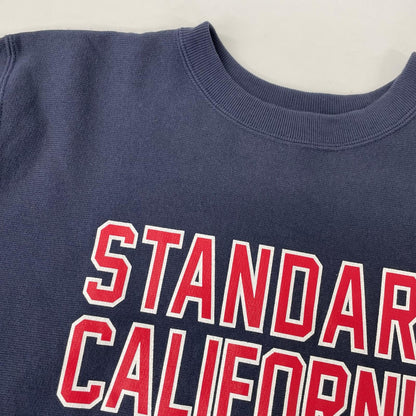 STANDARD CALIFORNIA スタンダードカリフォルニア チャンピオン別注 ネイビー リバースウィーブ クルーネックスウェット トップス