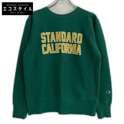 STANDARD CALIFORNIA スタンダードカリフォルニア チャンピオン別注 グリーン リバースウィーブ クルーネックスウェット トップス