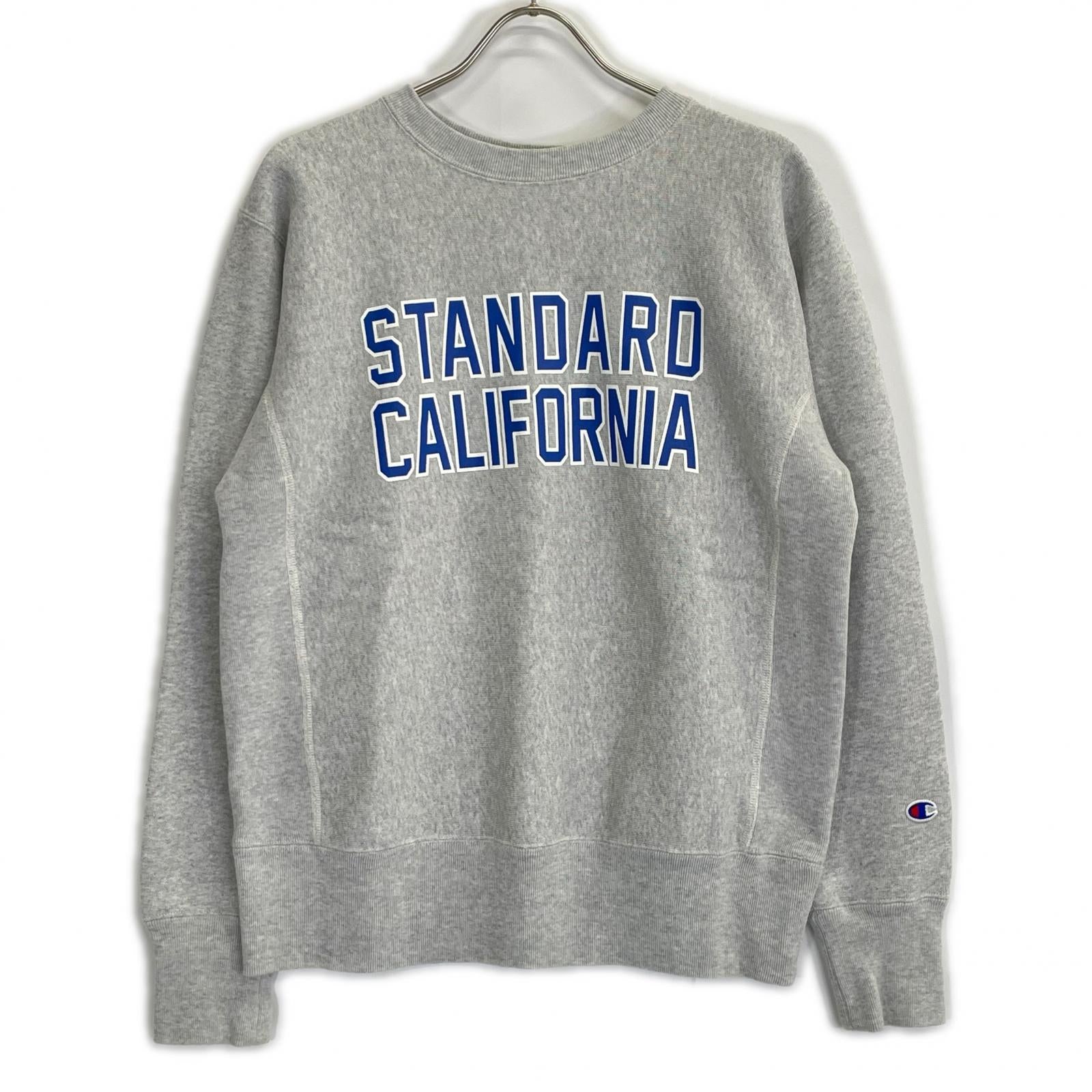 STANDARD CALIFORNIA 标准加州 Champion 联名款 灰色 Reverse Weave 圆领卫衣 上衣