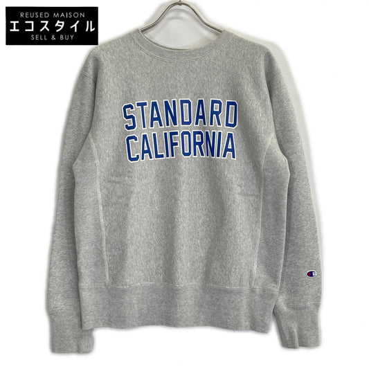 STANDARD CALIFORNIA スタンダードカリフォルニア チャンピオン別注 グレー リバースウィーブ クルーネックスウェット トップス