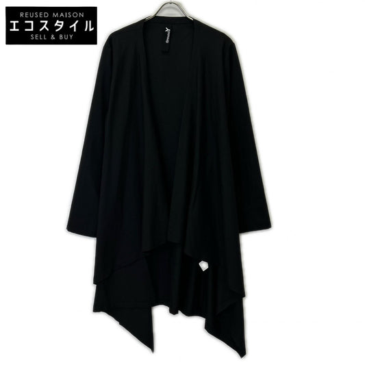 Ground Y Black GA-D06-100 Gabardine Long Drape Jacket