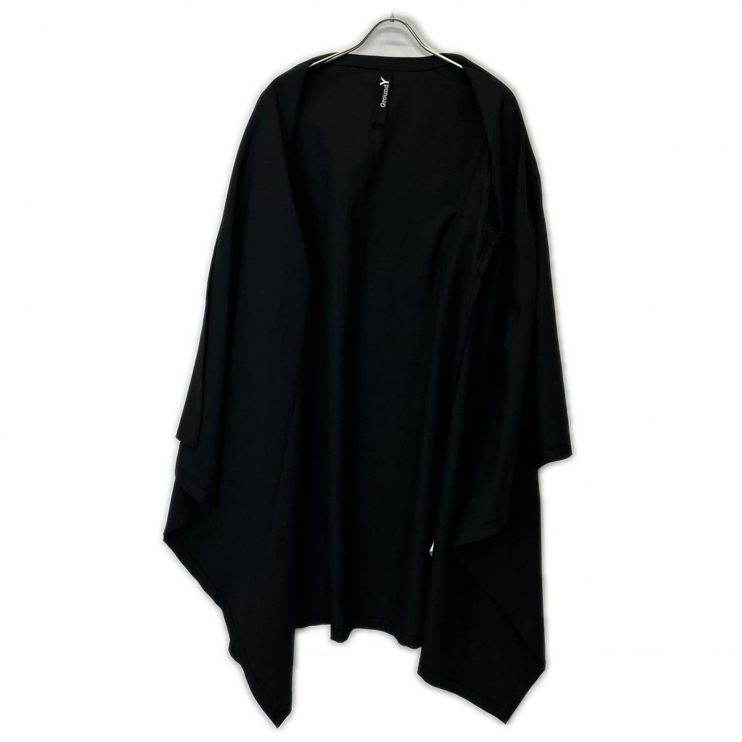Ground Y グラウンドワイ ブラック GA-D06-100 baberdine long drape jacket コート