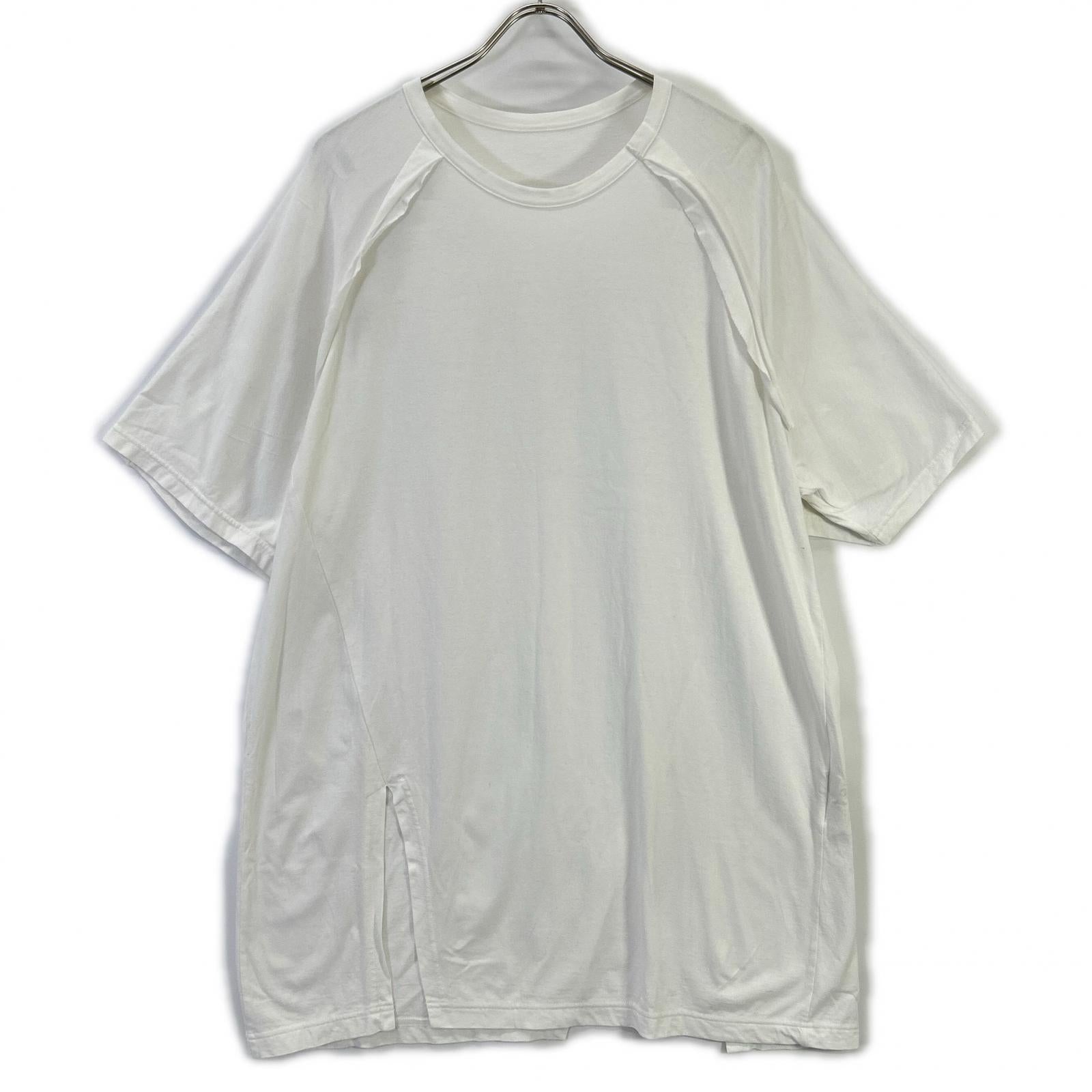 Ground Y グラウンドワイ GP-T01-040 COTTON JERSEY FRONT RAGLAN SLIT T-SHIRT トップス