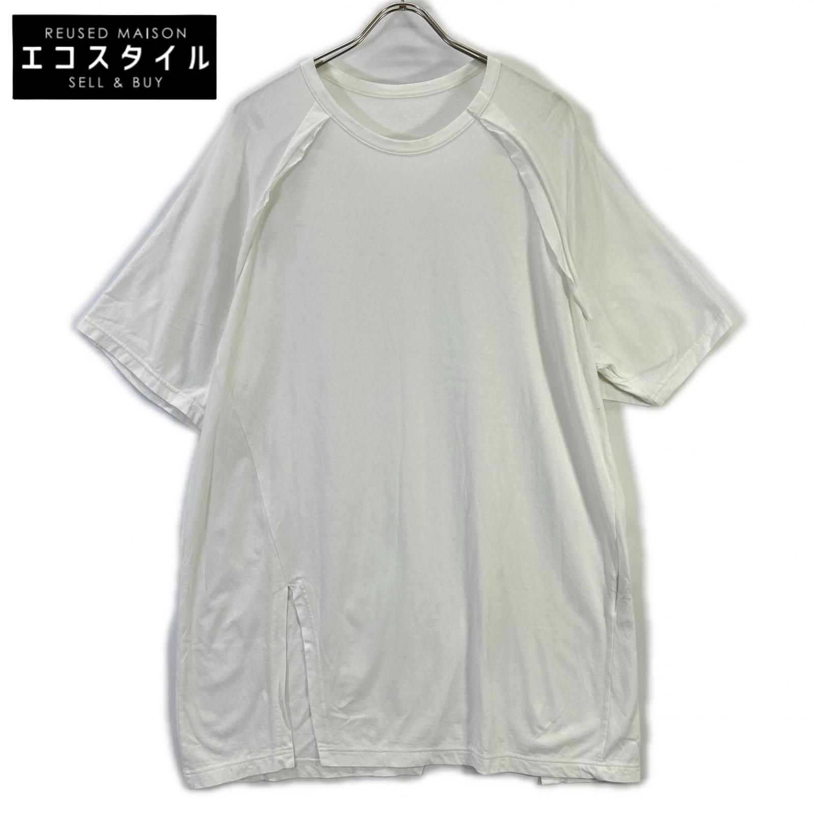Ground Y グラウンドワイ GP-T01-040 COTTON JERSEY FRONT RAGLAN SLIT T-SHIRT トップス