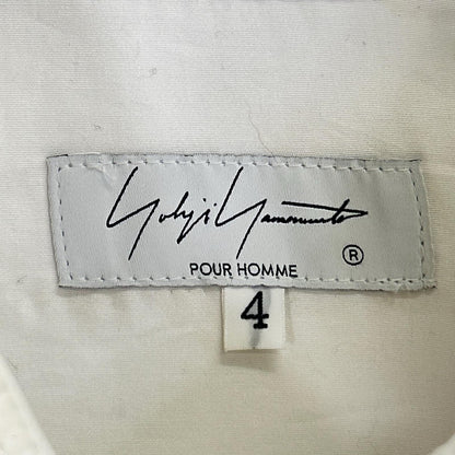 Yohji Yamamoto POUR HOMME 24AW HO-B68-514 Circular Rib Fabric Blouse Long Sleeve Shirt Tops
