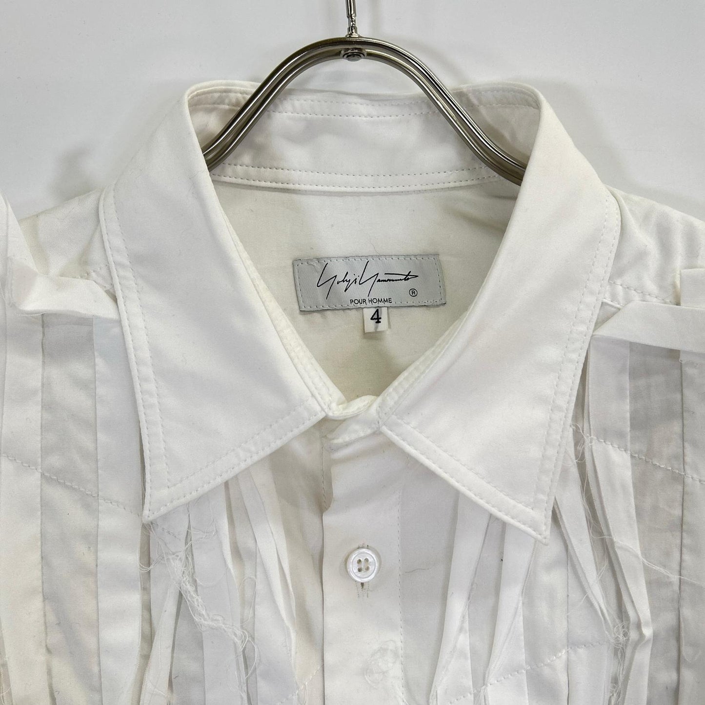 Yohji Yamamoto POUR HOMME 24AW HO-B68-514 Circular Rib Fabric Blouse Long Sleeve Shirt Tops