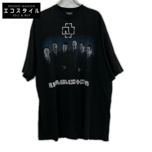 BALENCIAGA x Rammstein [Domestic Authentic] 651795 Distressed Short Sleeve T-Shirt Top