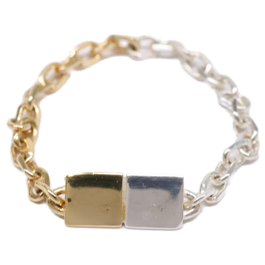 BOTTEGA VENETA Bottega Veneta [Like New] Ag925 Two-tone Chain Ring