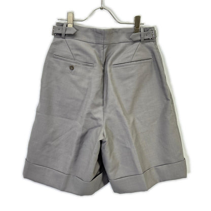 SCYE BASICS Scye Basics Gray 5222-81535 mohair balassia-weave wide-leg shorts Bottoms