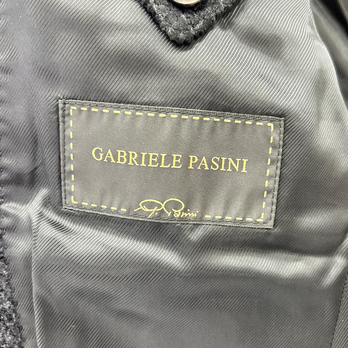 Gabriele Pasini ガブリエレパジーニ ブラック JG90015I ヘリンボーン ピークドラペル ジャケット ジャケット