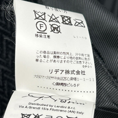 BLACK JG90015I Herringbone Peaked Lapel Jacket 46 Men's