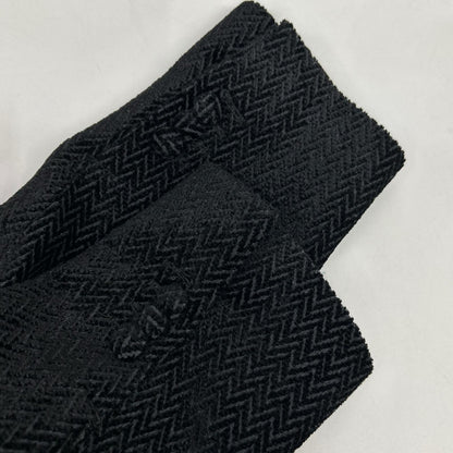 BLACK JG90015I Herringbone Peaked Lapel Jacket 46 Men's